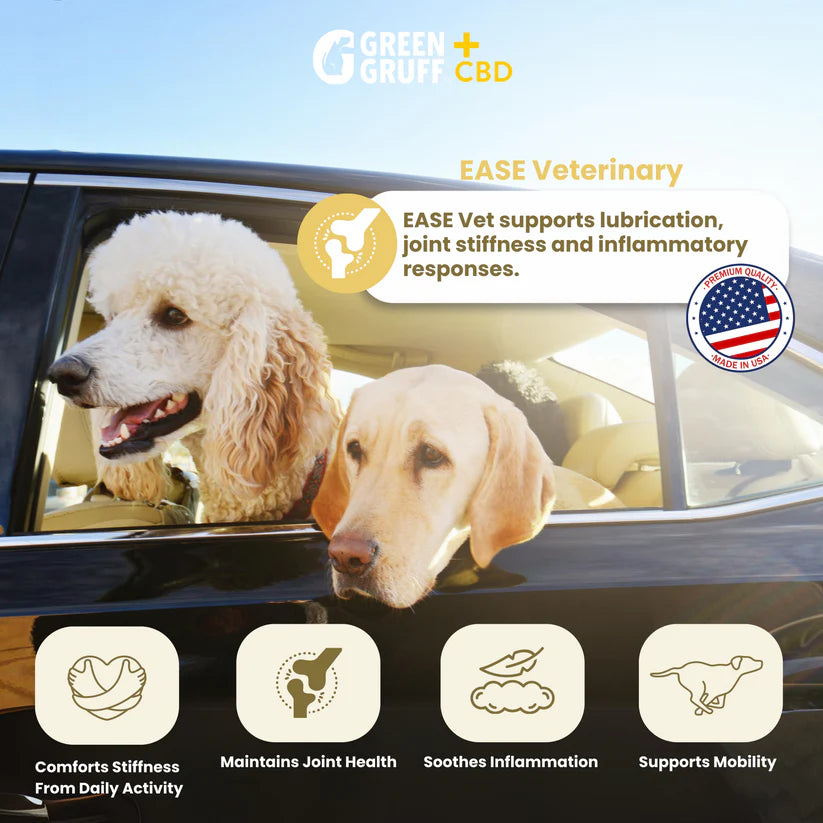 Green Gruff EASE Joint & Hip Veterinary CBD Chews for Dogs – 60ct
