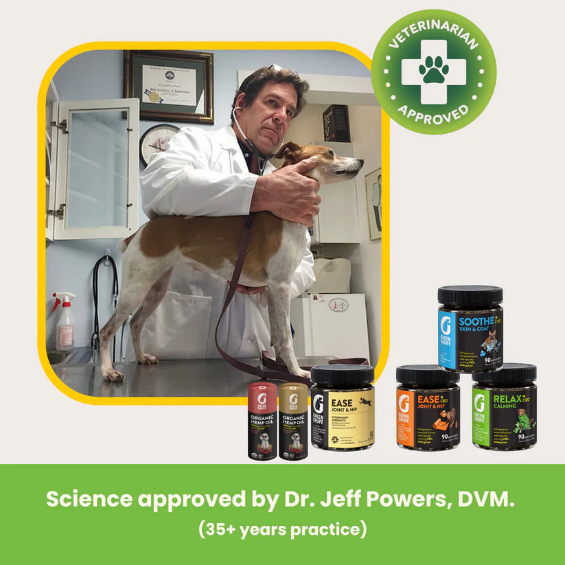 Green Gruff EASE Joint & Hip Veterinary CBD Chews for Dogs – 60ct