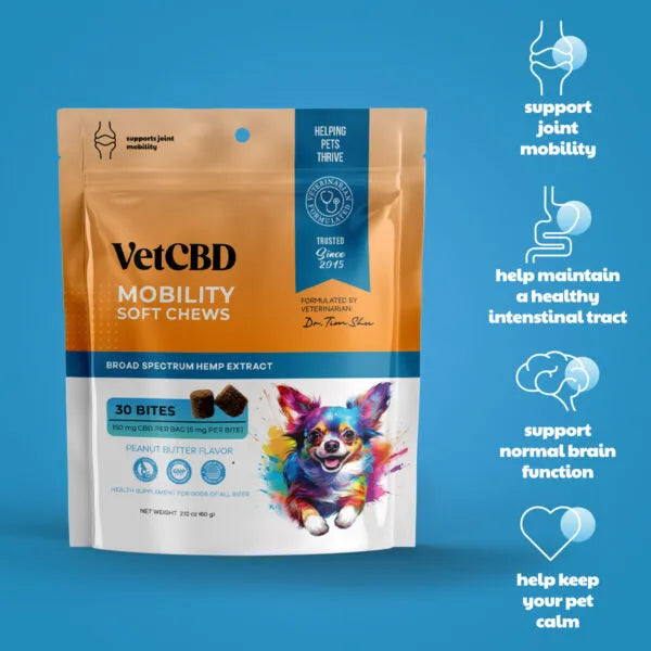VetCBD Mobility Soft Chews for Dogs - CBD Joint Support | Broad Spectrum