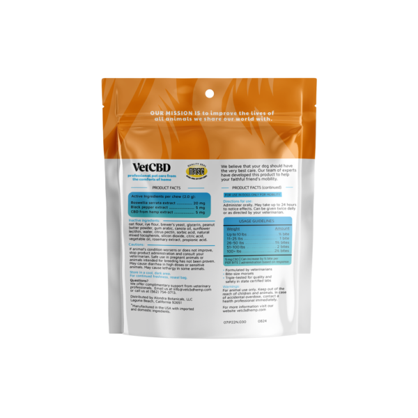 VetCBD Mobility Soft Chews for Dogs - CBD Joint Support | Broad Spectrum