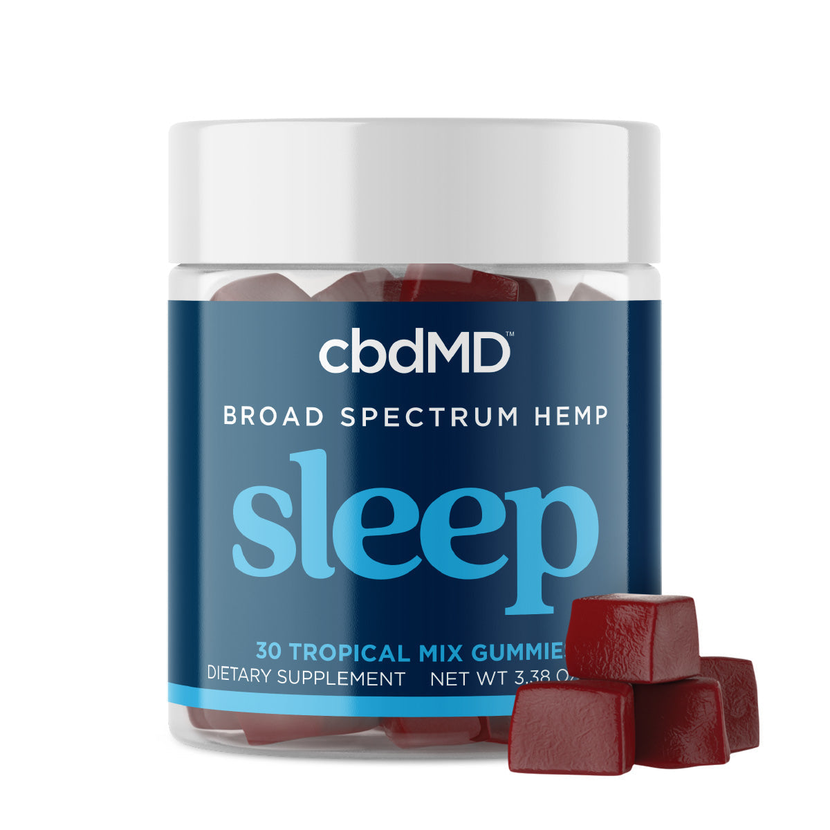 cbdMD Broad Spectrum Hemp Sleep Gummies - 750 mg/30 Ct. | Two Flavors