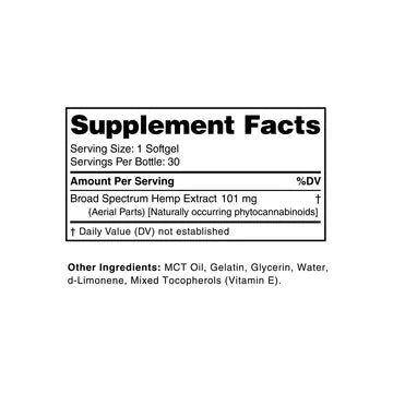 cbdMD Broad Spectrum CBD Oil Softgel Capsules - 30 Count