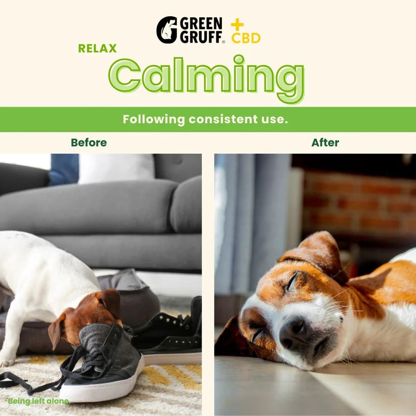 Green Gruff RELAX Calming CBD Chews for Dogs – 90 & 24 Count