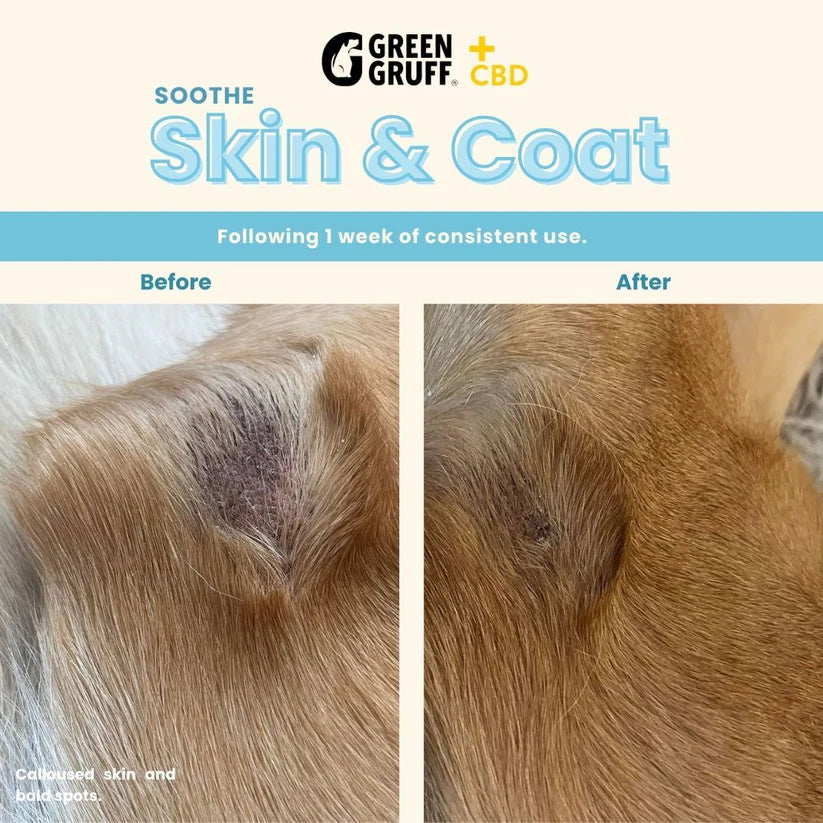 Green Gruff SOOTHE Skin & Coat CBD Chews for Dogs – 90 & 24 Count