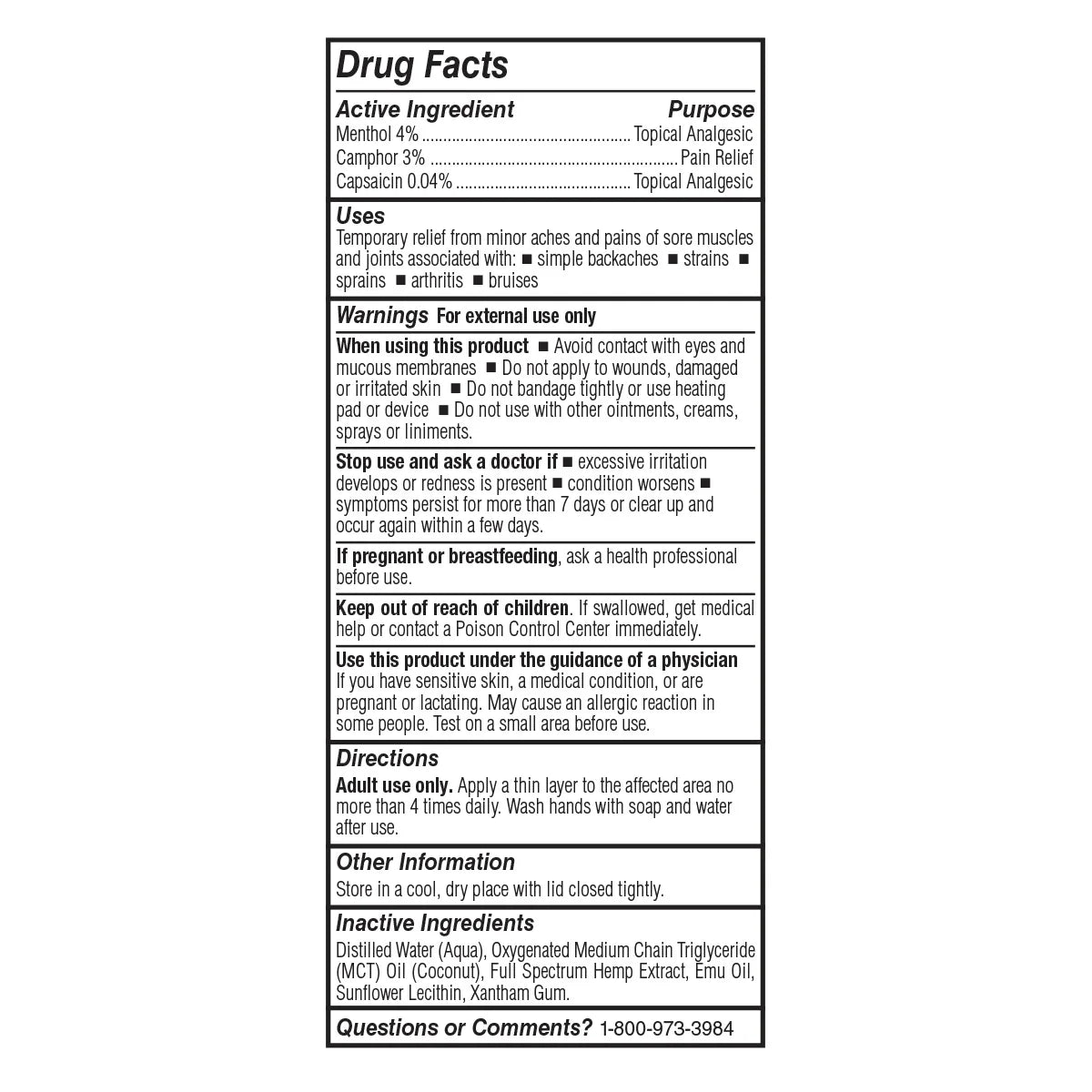 cbdMD Inferno Freeze Full Spectrum Cooling Roller – Maximum Strength (3000mg)