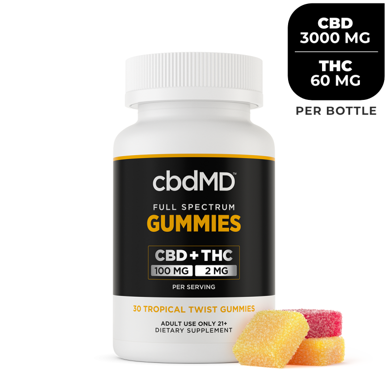 cbdMD Full Spectrum CBD Gummies - Tropical Fruit Twist