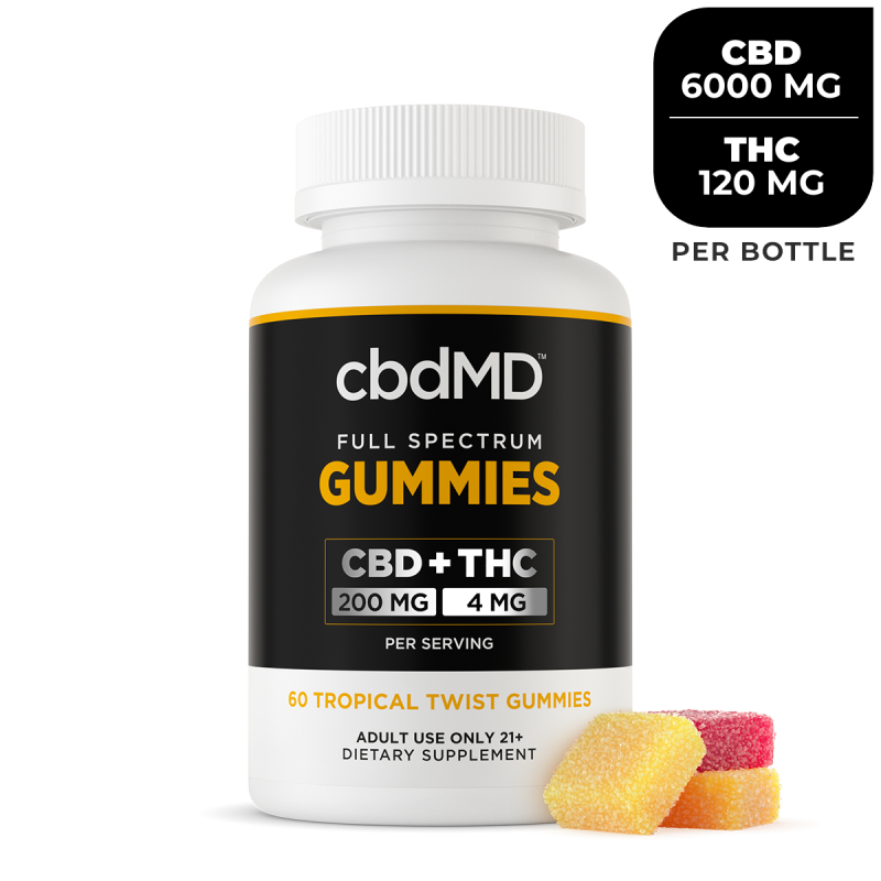 cbdMD Full Spectrum CBD Gummies - Tropical Fruit Twist