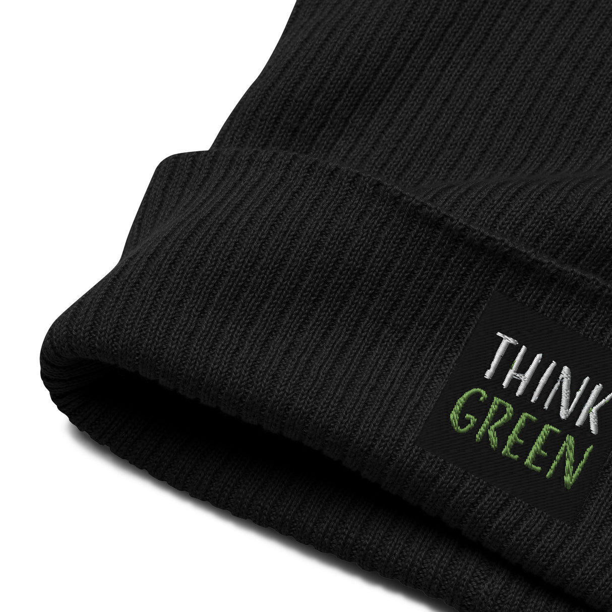 Think Green Organic Cotton Ribbed Beanie