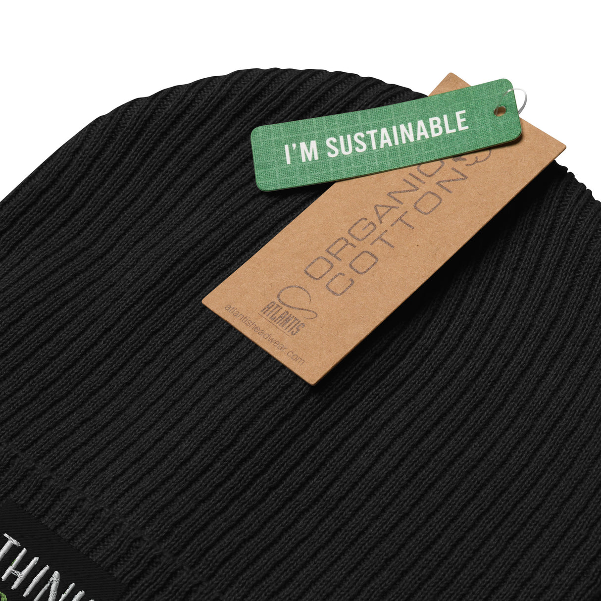 Think Green Organic Cotton Ribbed Beanie