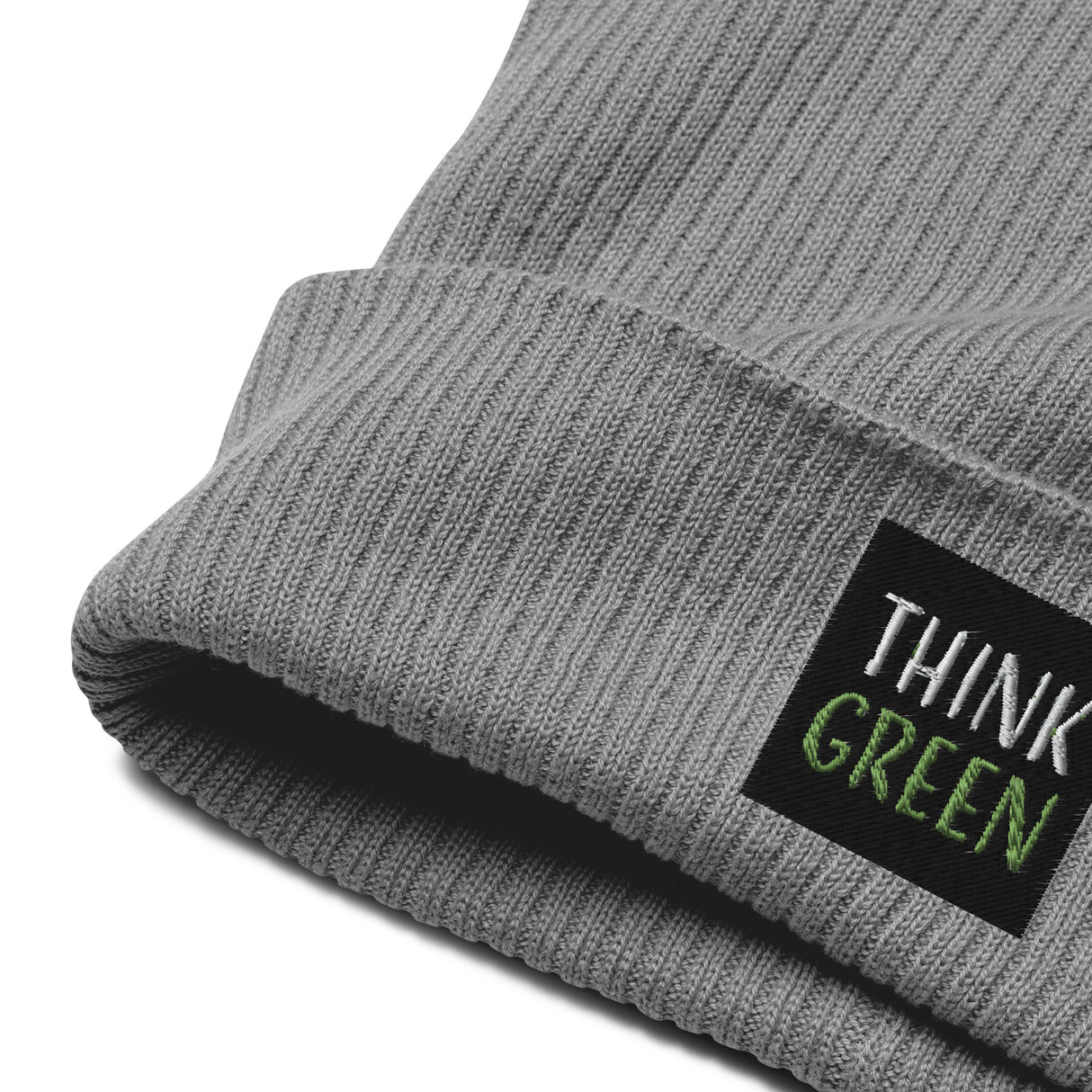 Think Green Organic Cotton Ribbed Beanie