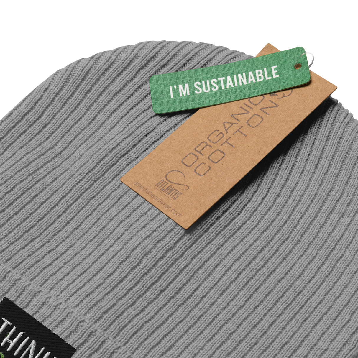Think Green Organic Cotton Ribbed Beanie