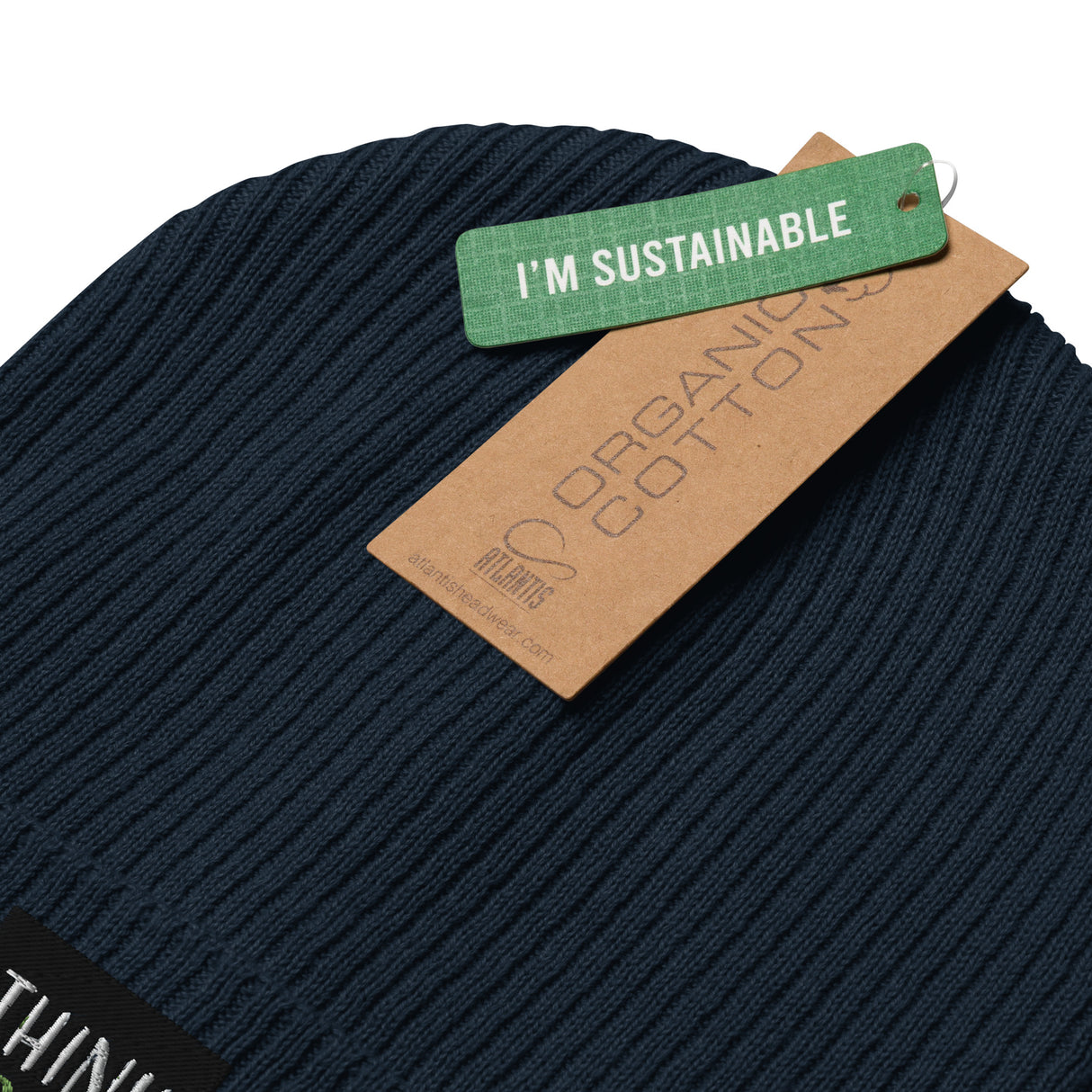 Think Green Organic Cotton Ribbed Beanie