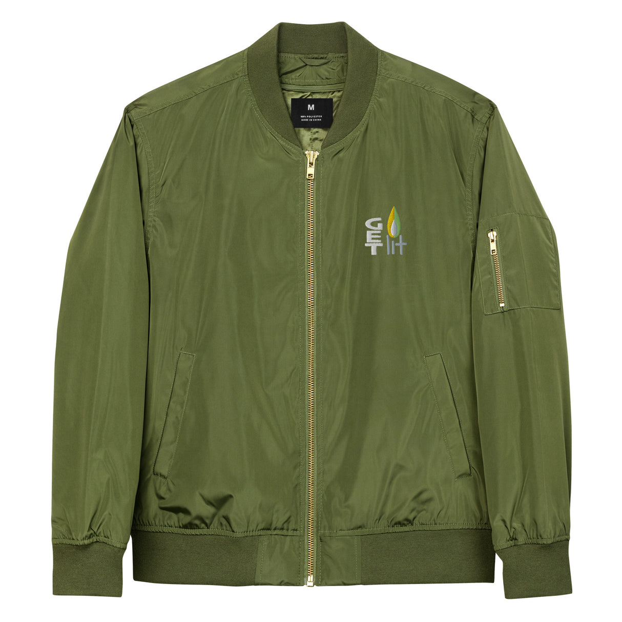 Get Lit Eco-Friendly Unisex Bomber Jacket