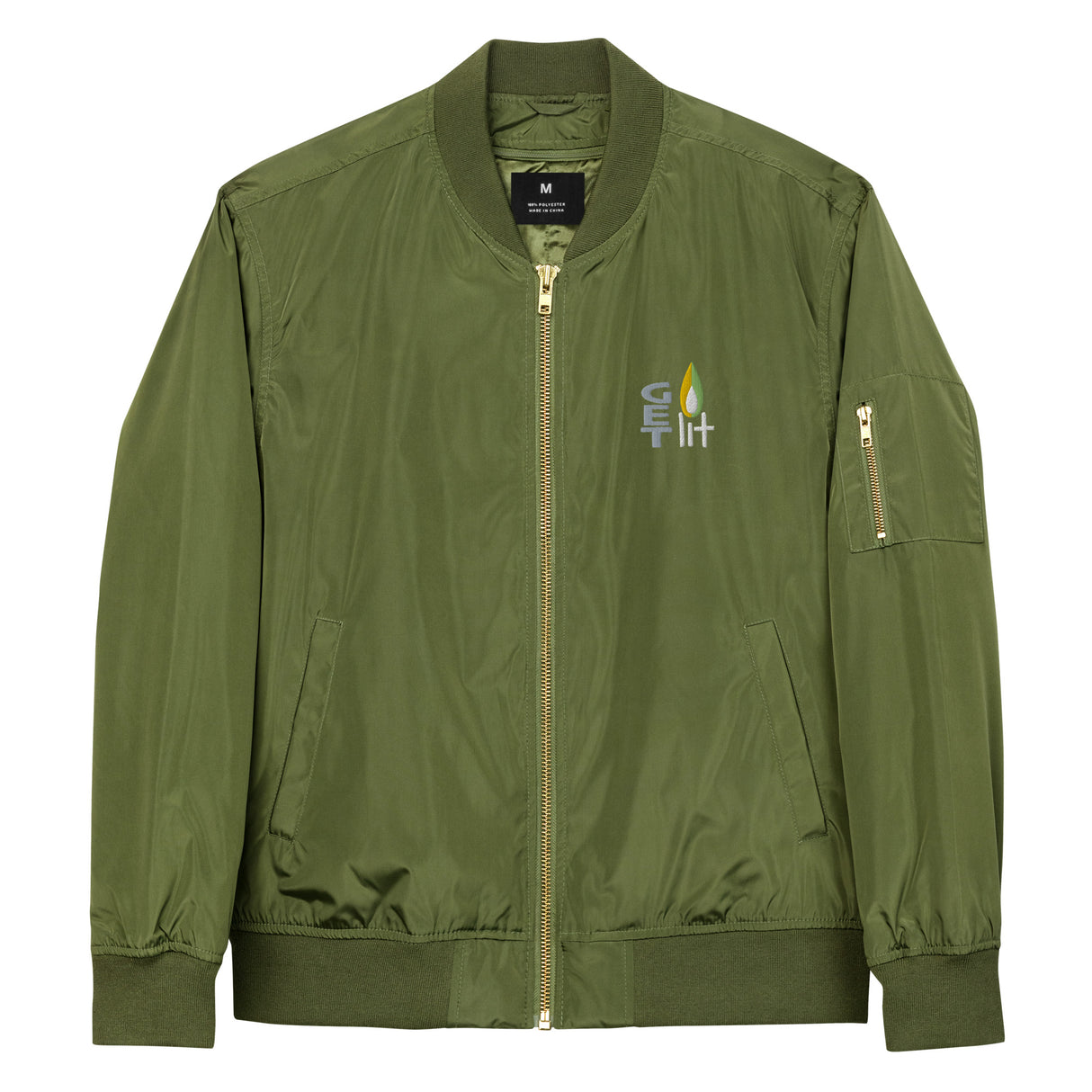 Get Lit Eco-Friendly Unisex Bomber Jacket