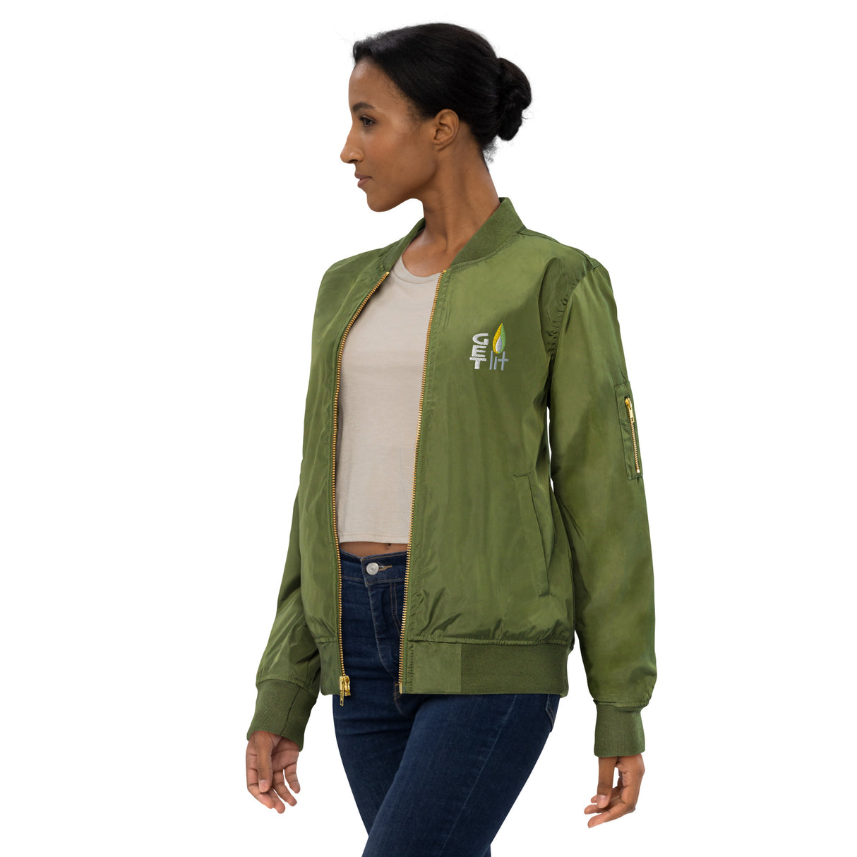 Get Lit Eco-Friendly Unisex Bomber Jacket