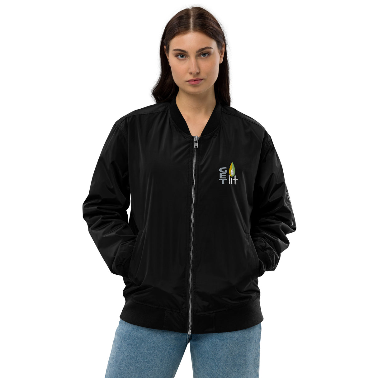Get Lit Eco-Friendly Unisex Bomber Jacket