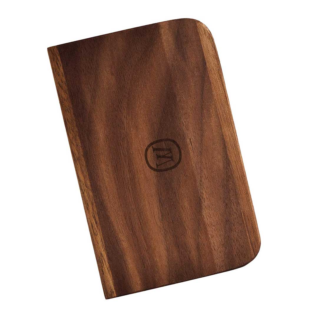 Marley Natural Black Walnut Rolling Tray Catch All with Wooden Scrapper