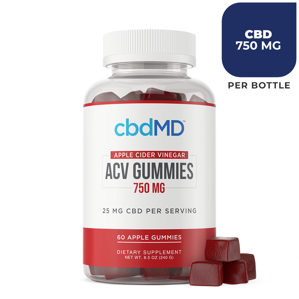 cbdMD Apple Cider Vinegar CBD Gummies - 750 mg | Apple | 60 Ct.