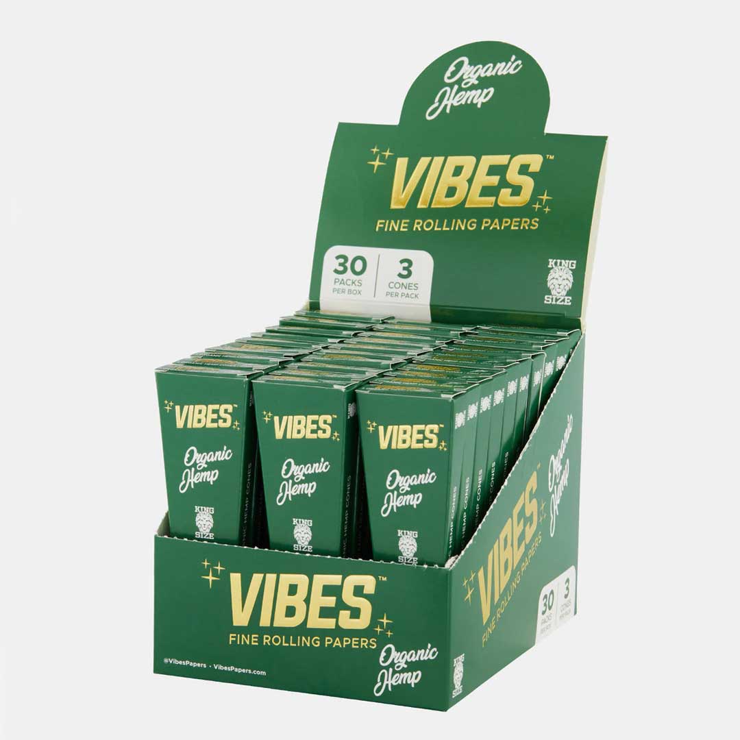 Pre-Rolled Hemp Cones - Vibes Organic Hemp King Size Cone Coffins