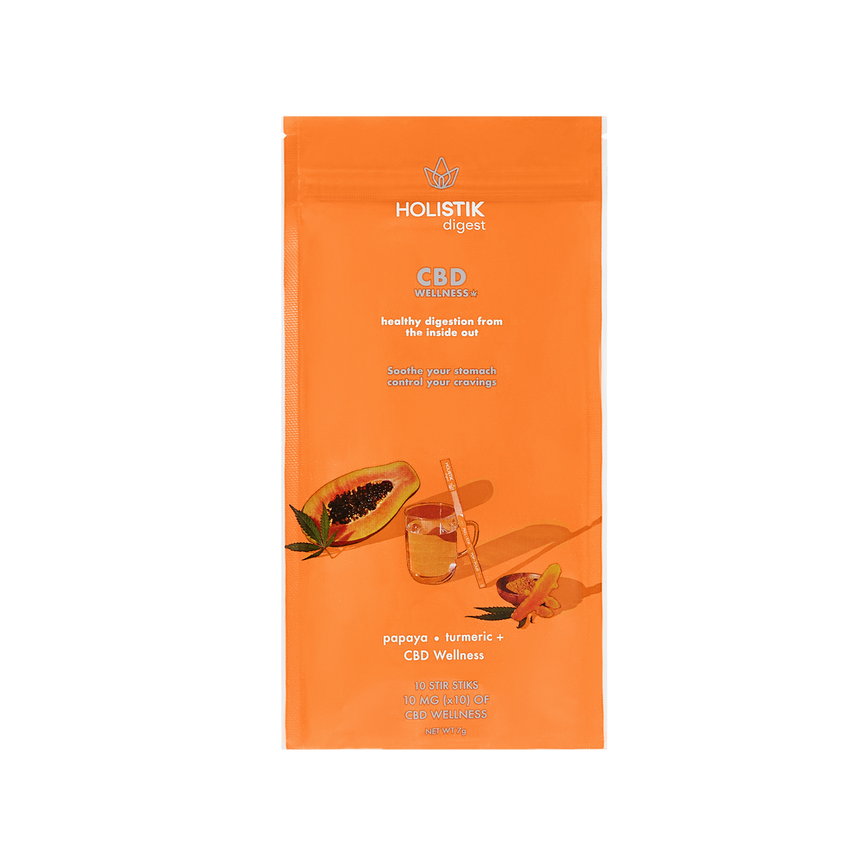 HOLISTIK Wellness CBD Drink Mix - Digest Stir STIK - 10mg