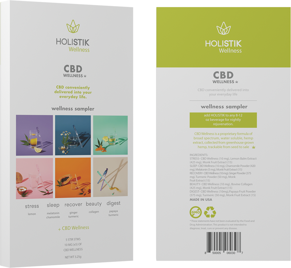 HOLISTIK Wellness CBD Drink Mix - Wellness Sampler Pack