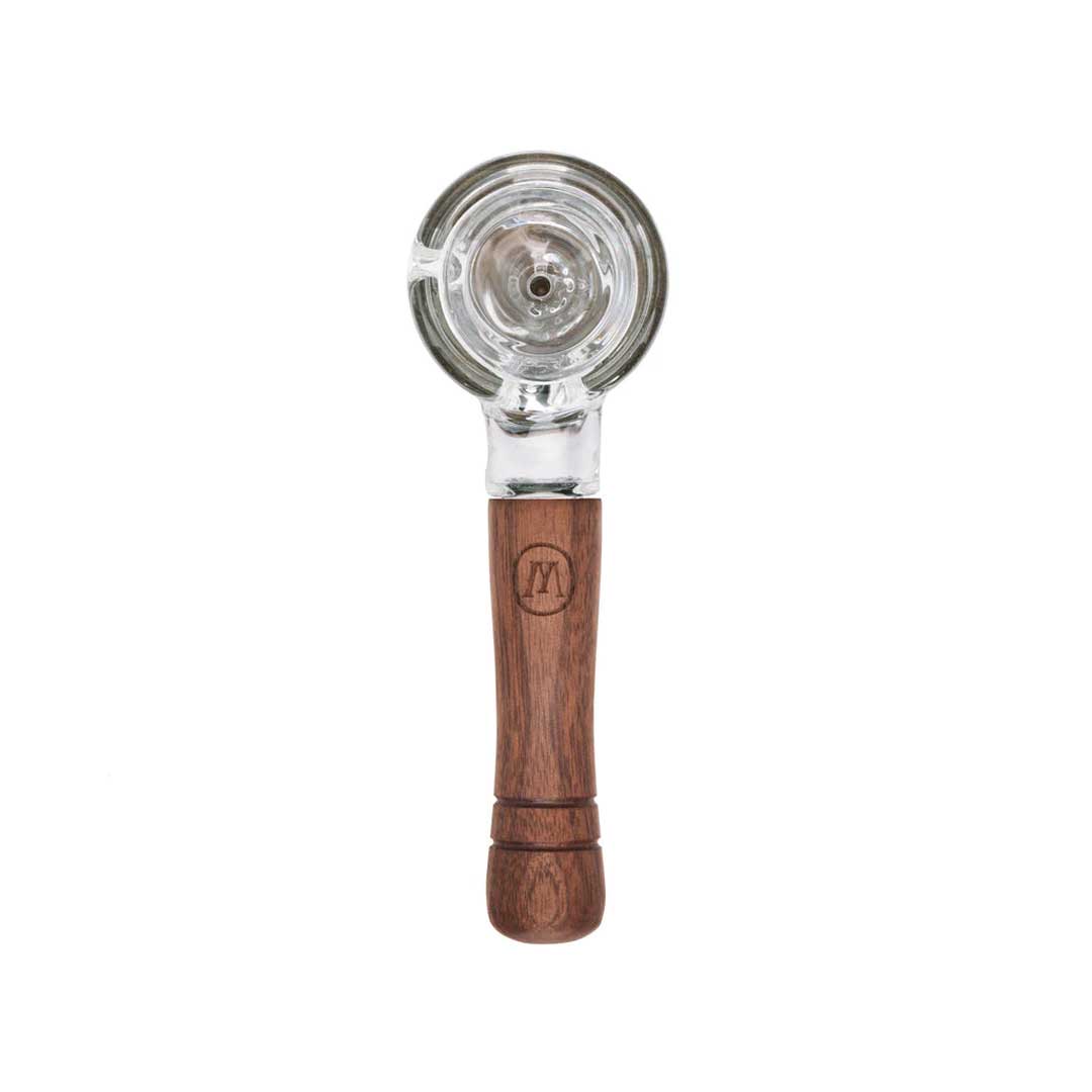 Marley Natural Glass & Black Walnut Spoon Pipe