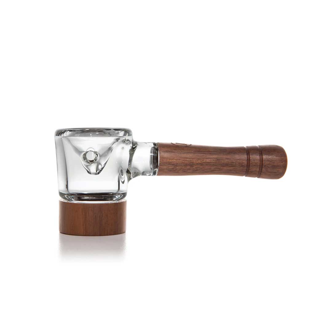 Marley Natural Glass & Black Walnut Spoon Pipe