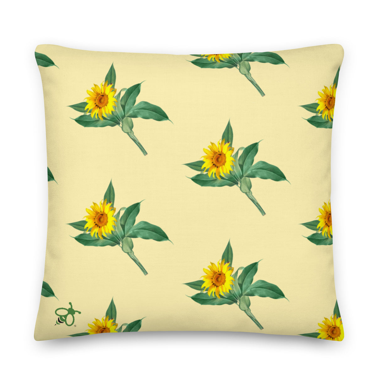 Premium Decorative and Accent Throw Pillow - Sunflower Design in Three Sizes