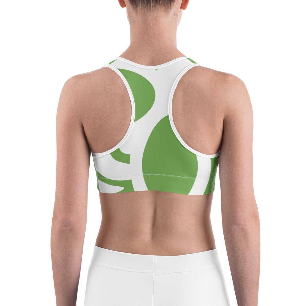 Sports Bra Classic Bee White and Green | Green Bee Life.