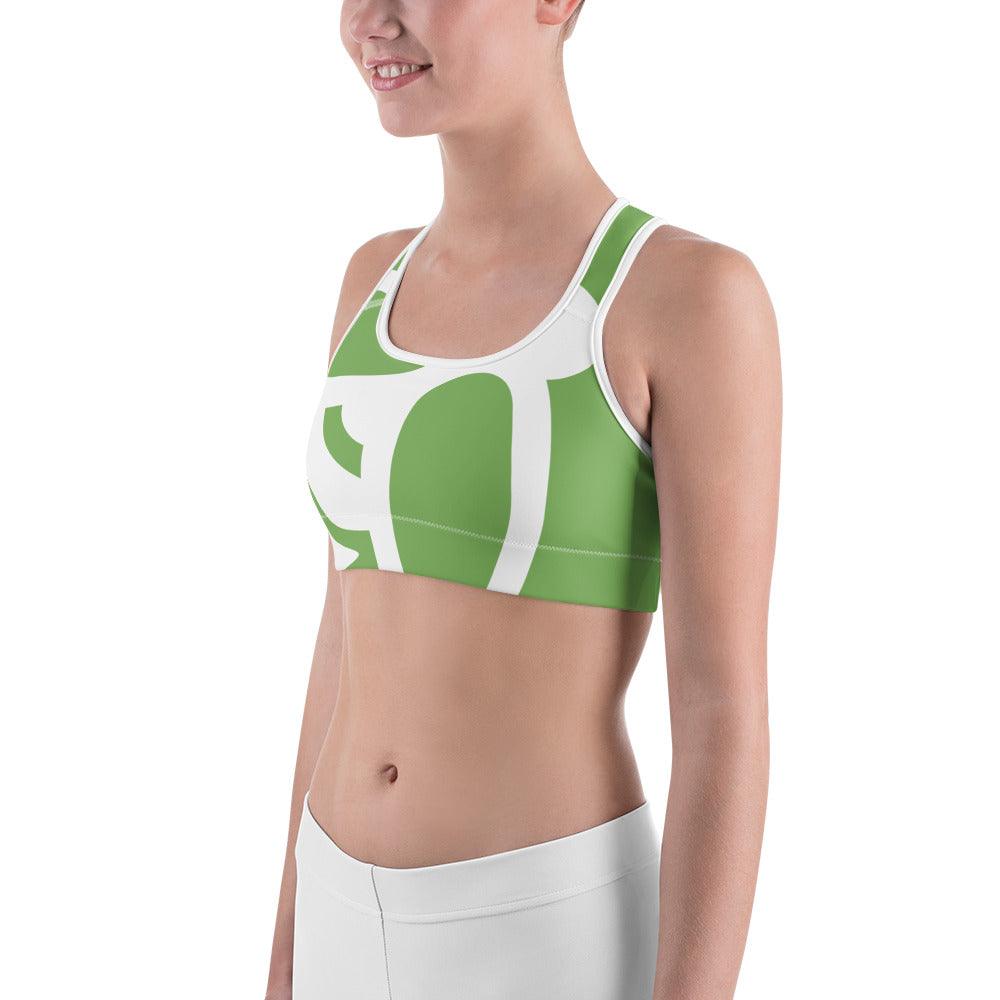 Sports Bra Classic Bee White and Green | Green Bee Life.