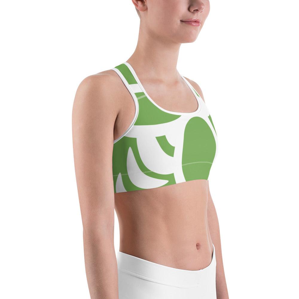 Sports Bra Classic Bee White and Green | Green Bee Life.