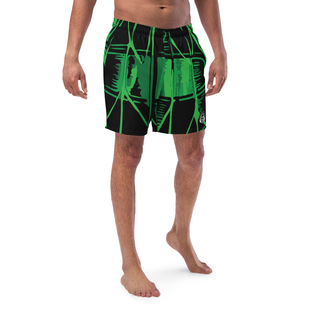 Men's Swim Trunks and Shorts - UPF 50+ with Hive Bee Print