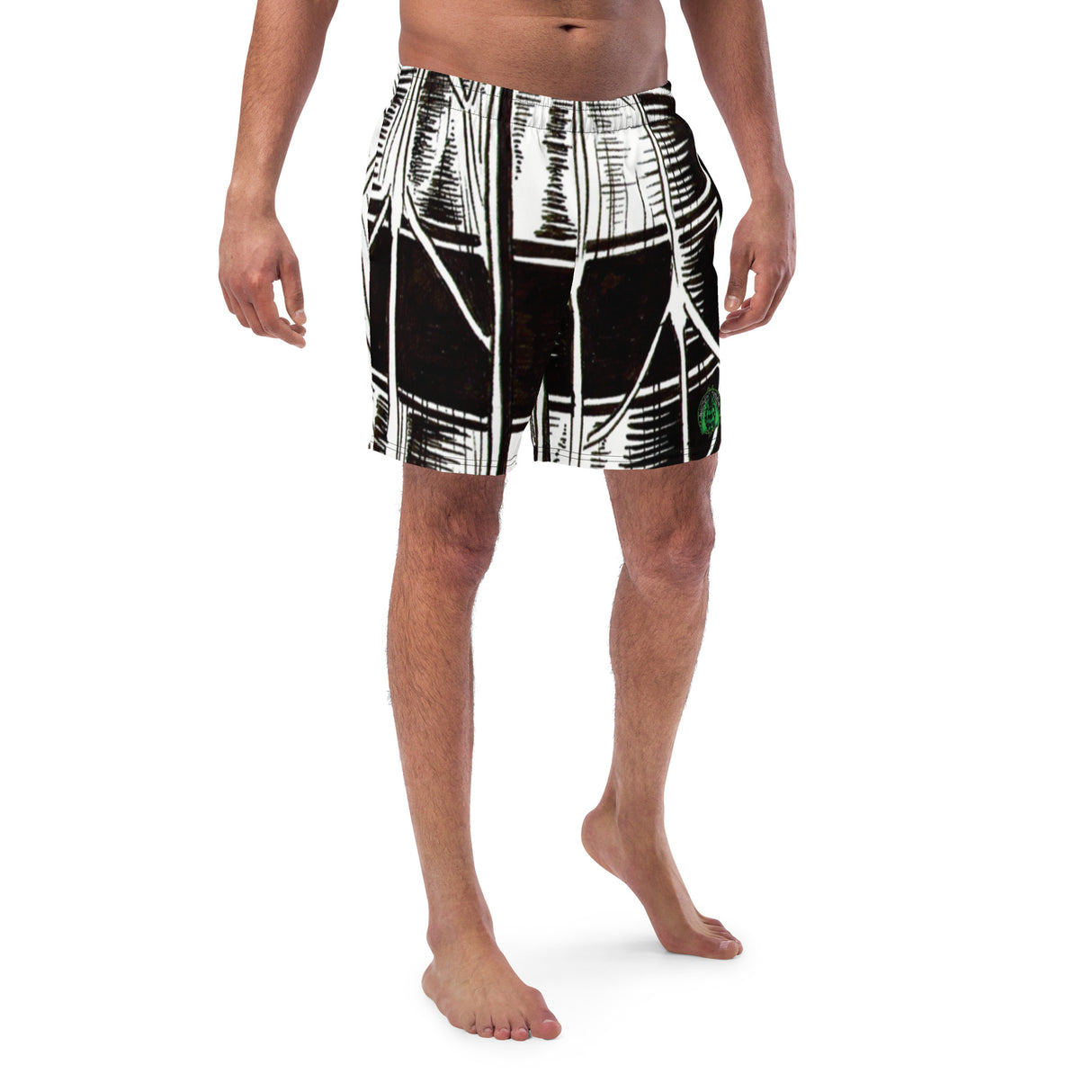 Men's Swim Trunks and Shorts - UPF 50+ with Hive Bee Print