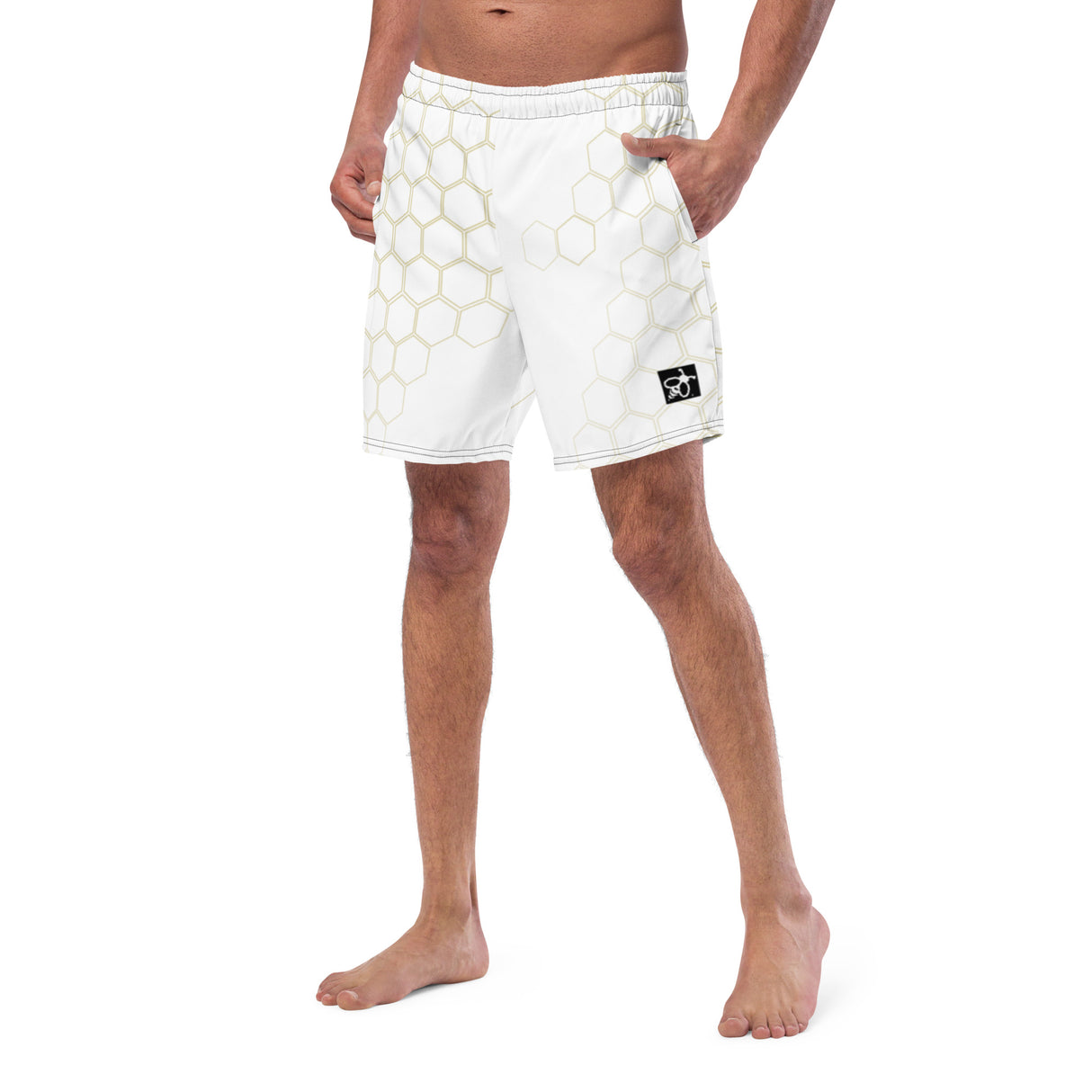 Men's UV Swimming Shorts - UPF 50+ with Hive Bee Emblem