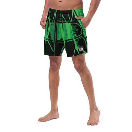Men's Swim Trunks and Shorts - UPF 50+ with Hive Bee Print