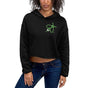 Green Bee Life Women Cropped Hoodie Classic Bee | Green Bee Life.