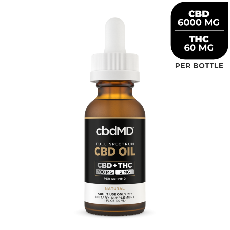 cbdMD Full Spectrum CBD Oil Tincture - Natural | 30 ml
