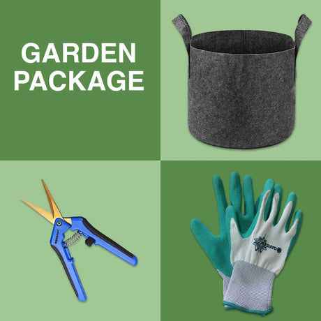 Complete Grow-It-From-Home Garden Bundle featuring essential tools, seeds, and starter pots for easy home gardening
