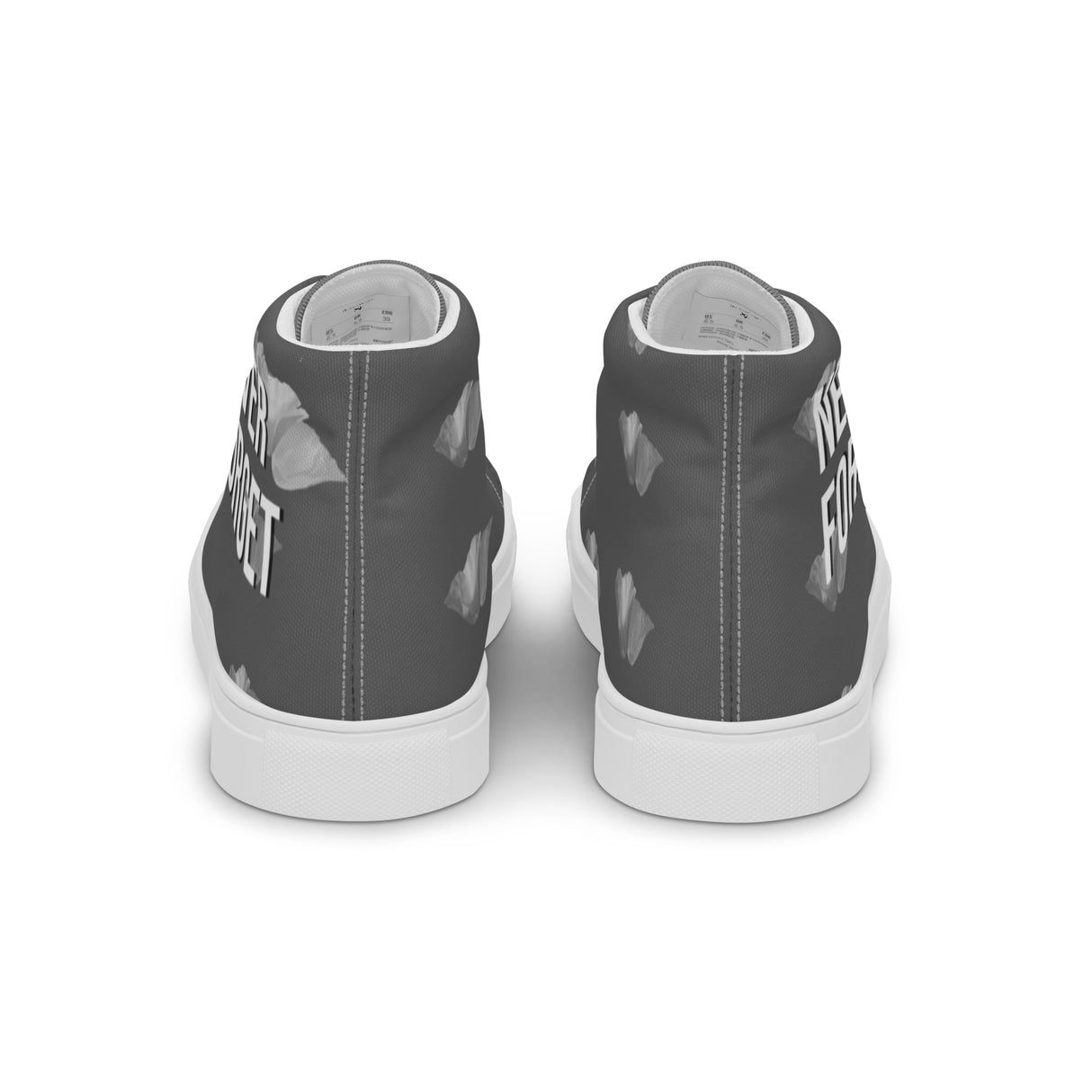 Men’s High Top Canvas Sneaker - Never Forget Original Art Design