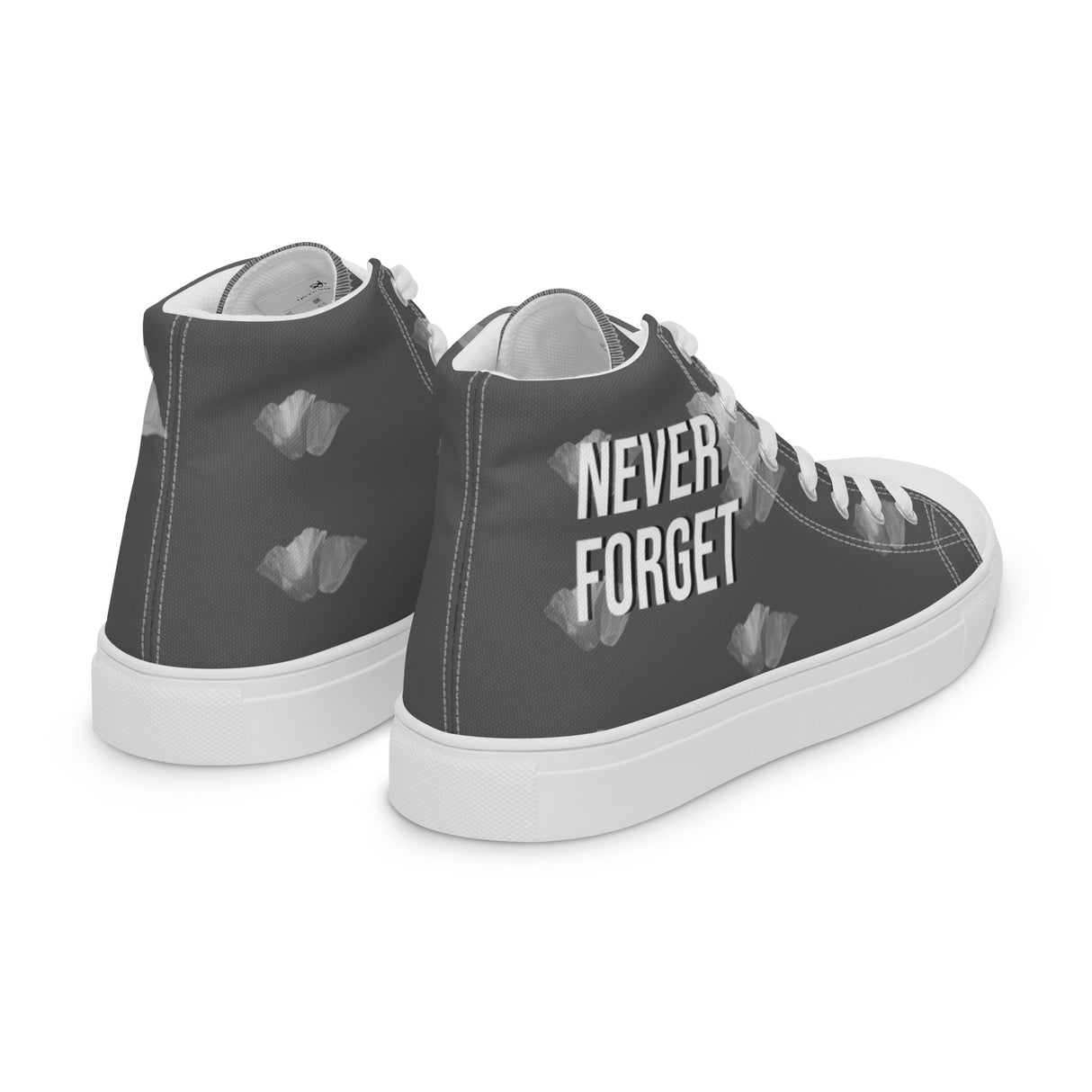 Men’s High Top Canvas Sneaker - Never Forget Original Art Design