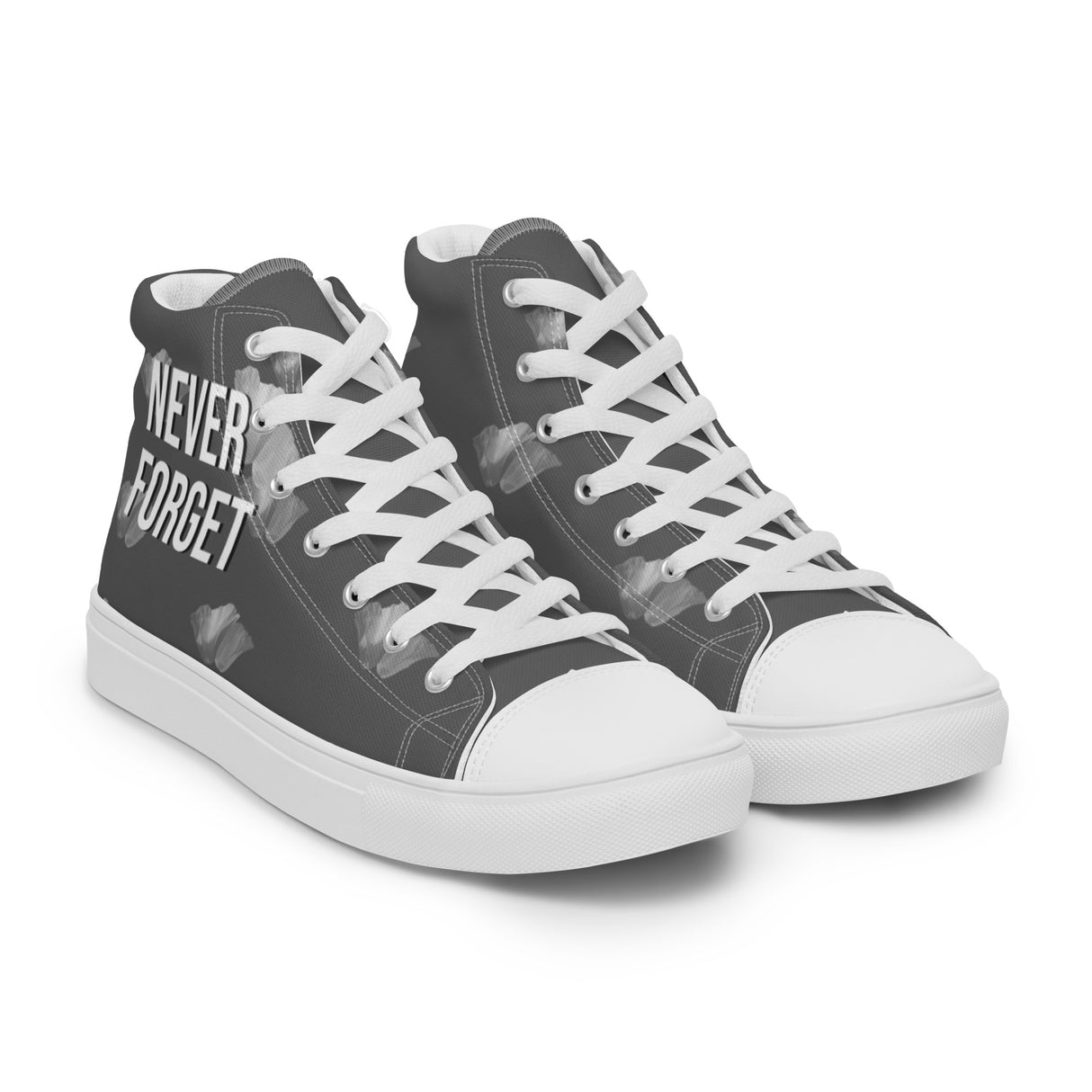 Men’s High Top Canvas Sneaker - Never Forget Original Art Design