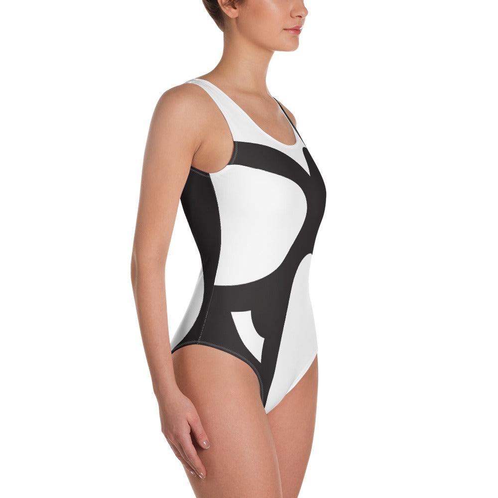 Classic Bee  All Over Print One Piece Swimsuit | Green Bee Life.