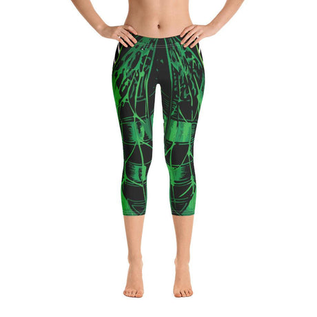 Hive Bee Printed Capri Leggings | Green Bee Life.