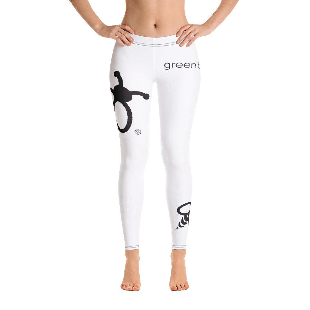 Yoga Leggings Classic Bee | Black & White | Green Bee Life.