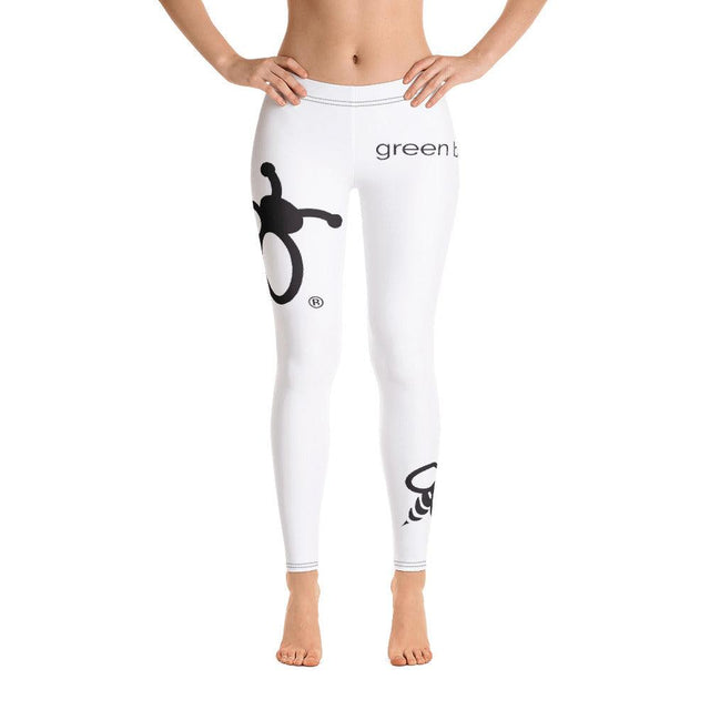 Yoga Leggings Classic Bee | Black & White | Green Bee Life.