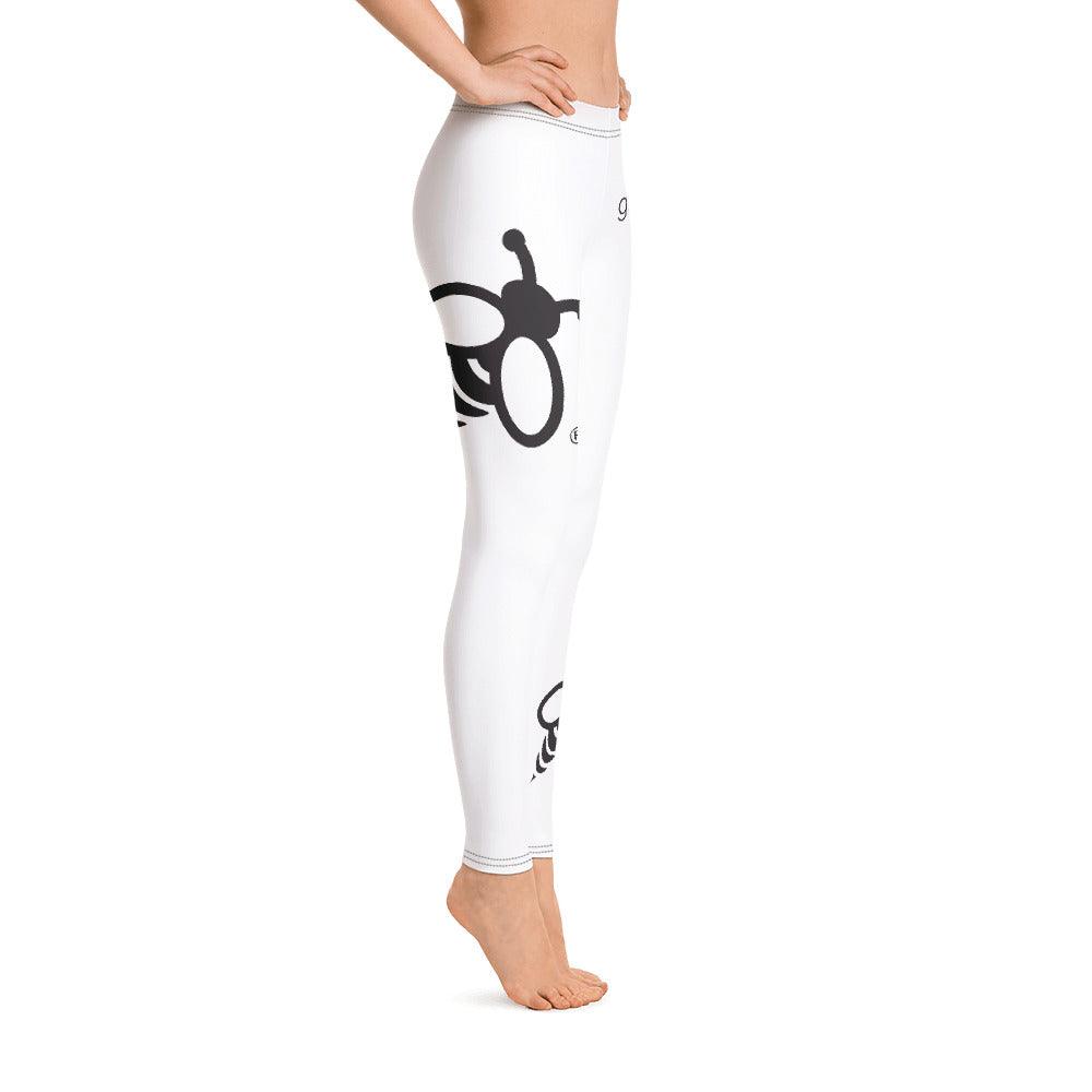 Yoga Leggings Classic Bee | Black & White | Green Bee Life.