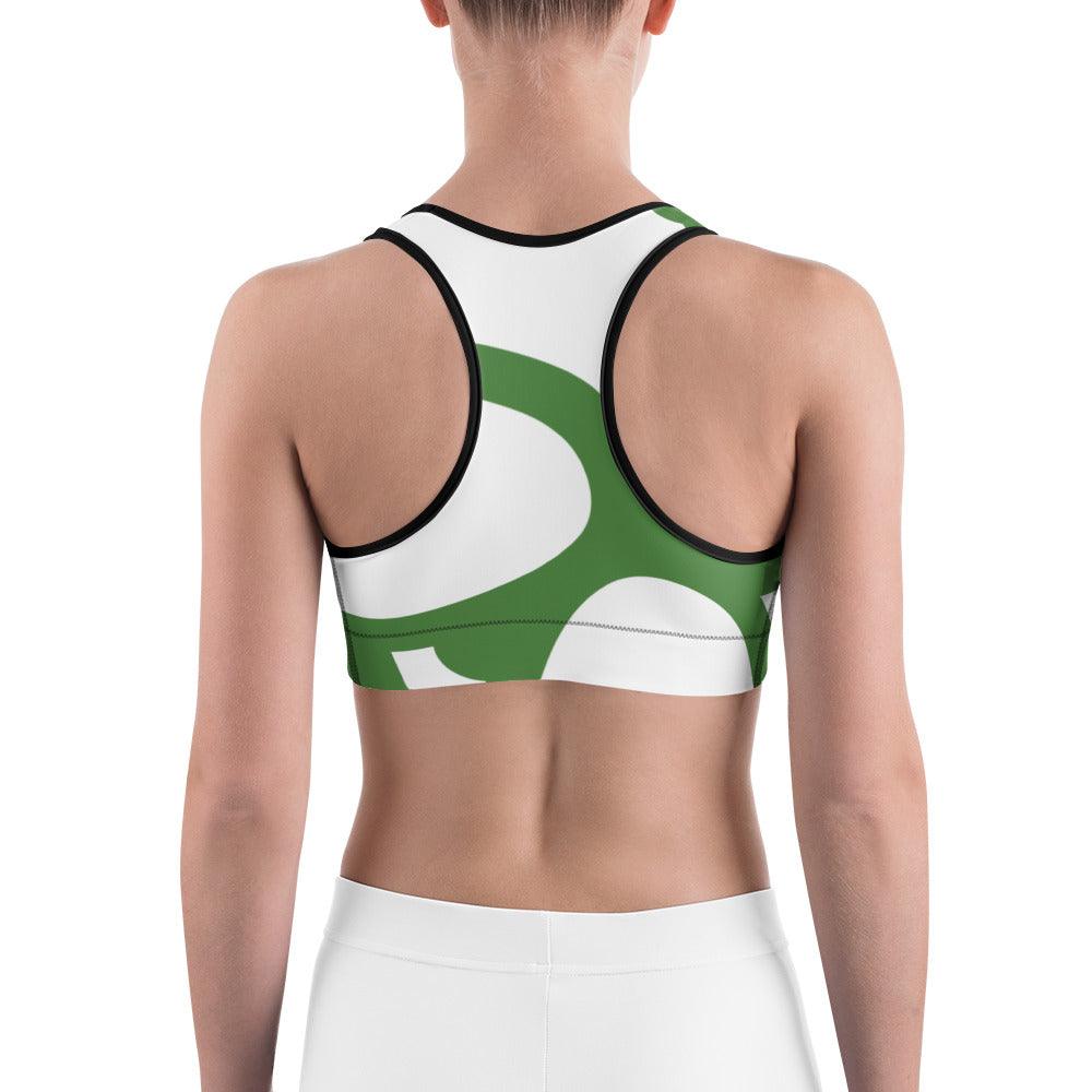 Sports Bra Classic Bee White and Green | Green Bee Life.
