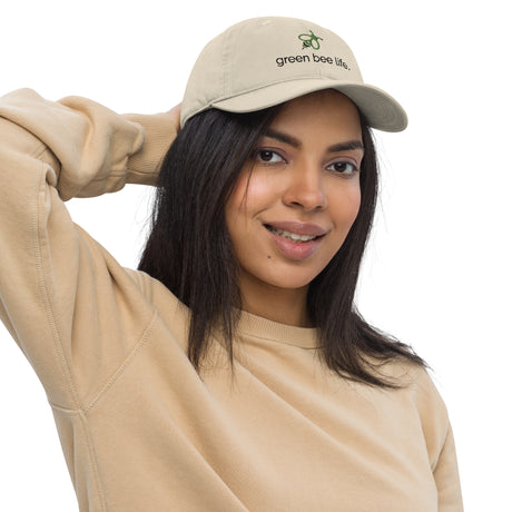 Baseball Cap, Dad Hats for Men/Women - 100% Organic Cotton Twill | Green Bee Logo