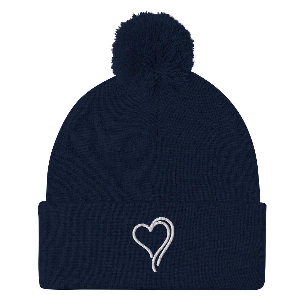 Women's Winter Pom Beanie | Bee Love | Pom Pom Bobble Hat Beanie.