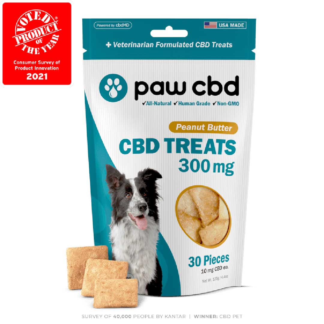 paw cbd Broad Spectrum CBD Dog Hard Chews & Treats ā Peanut Butter | 30 Count